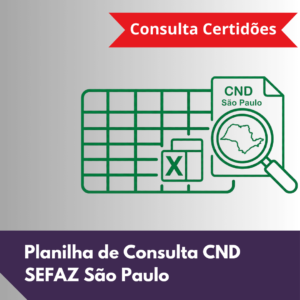 Planilha Excel de Consulta CND São Paulo