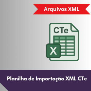 Planilha Excel de importação de XML CT-e